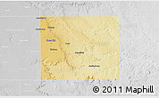 Physical 3D Map of Garza County, lighten, desaturated