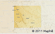 Physical 3D Map of Garza County, lighten