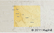 Physical 3D Map of Garza County, lighten, semi-desaturated
