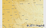 Physical Map of Garza County
