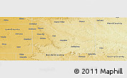 Physical Panoramic Map of Garza County