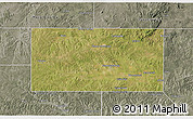 Satellite 3D Map of Gillespie County, semi-desaturated