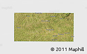 Satellite 3D Map of Gillespie County, single color outside