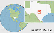Savanna Style Location Map of Gillespie County, highlighted parent region