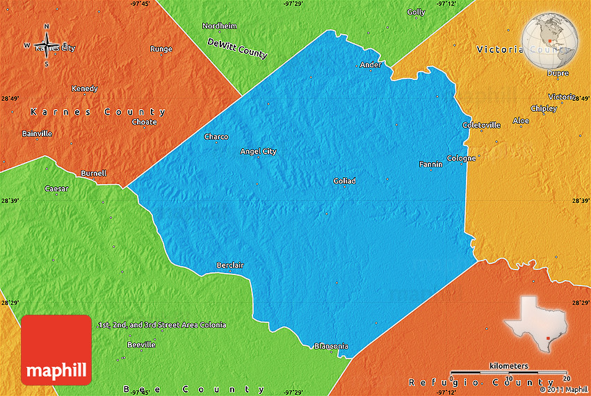 Political Map of Goliad County