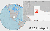 Gray Location Map of Hale County, highlighted parent region, hill shading