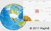 Physical Location Map of Hale County, highlighted country