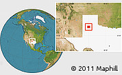 Satellite Location Map of Hale County, highlighted parent region