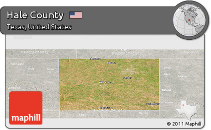 Satellite Panoramic Map of Hale County, lighten, semi-desaturated