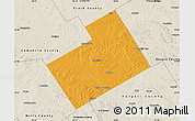 Political Map of Hamilton County, shaded relief outside