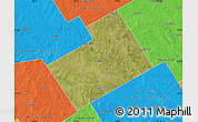 Satellite Map of Hamilton County, political outside