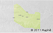 Physical 3D Map of Hardeman County, lighten, desaturated