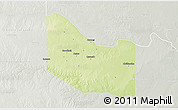 Physical 3D Map of Hardeman County, lighten, semi-desaturated
