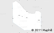 Silver Style Simple Map of Hardeman County, single color outside