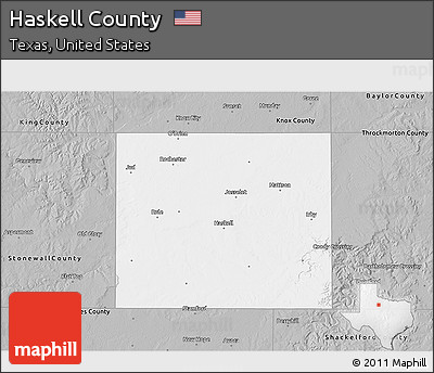 Gray 3D Map of Haskell County