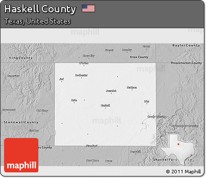 Gray 3D Map of Haskell County