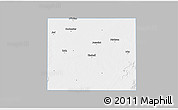 Gray 3D Map of Haskell County, single color outside