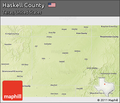 Physical 3D Map of Haskell County