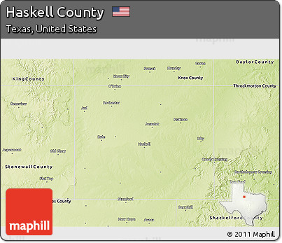 Physical 3D Map of Haskell County