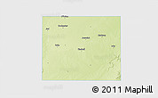 Physical 3D Map of Haskell County, single color outside