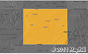 Political 3D Map of Haskell County, darken, desaturated