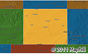 Political 3D Map of Haskell County, darken