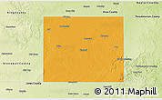 Political 3D Map of Haskell County, physical outside