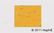 Political 3D Map of Haskell County, single color outside