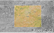 Satellite 3D Map of Haskell County, desaturated