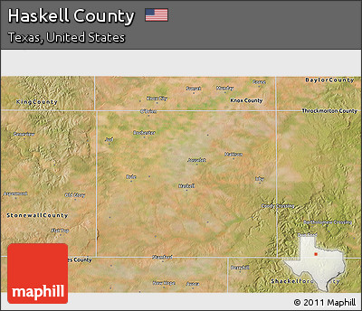 Satellite 3D Map of Haskell County