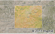 Satellite 3D Map of Haskell County, semi-desaturated