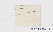 Shaded Relief 3D Map of Haskell County, cropped outside