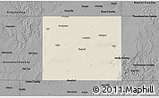 Shaded Relief 3D Map of Haskell County, darken, desaturated