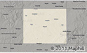 Shaded Relief 3D Map of Haskell County, darken, semi-desaturated
