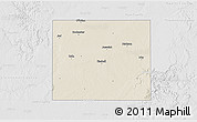 Shaded Relief 3D Map of Haskell County, lighten, desaturated