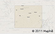 Shaded Relief 3D Map of Haskell County, lighten