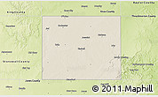 Shaded Relief 3D Map of Haskell County, physical outside