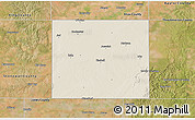 Shaded Relief 3D Map of Haskell County, satellite outside