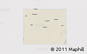 Shaded Relief 3D Map of Haskell County, single color outside