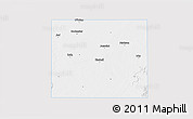 Silver Style 3D Map of Haskell County, single color outside