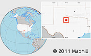 Gray Location Map of Haskell County, highlighted country