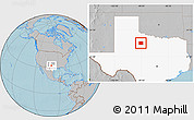 Gray Location Map of Haskell County, highlighted parent region, hill shading