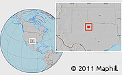 Gray Location Map of Haskell County, hill shading