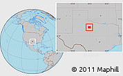Gray Location Map of Haskell County