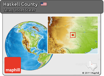 Physical Location Map of Haskell County