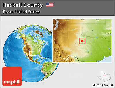 Physical Location Map of Haskell County