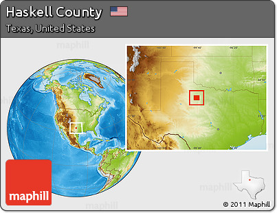 Physical Location Map of Haskell County