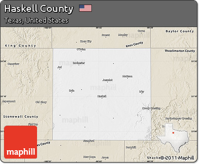 Classic Style Map of Haskell County