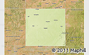 Physical Map of Haskell County, satellite outside