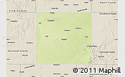 Physical Map of Haskell County, shaded relief outside